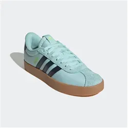 adidas Damen VL Court 3.0 Schuhe - Semi Flash Aqua/Aurora Ink/Lucid Lemon, 37.5 EU - Damen-Sneaker mit regulärem Schnitt, kombiniert Textil und Leder für optimalen Komfort und Stil.