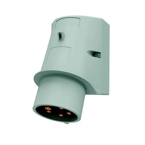 Mennekes Wandstecker 16A, IP44, grau - Netzkupplung mit 16A 5-poligem Wandstecker, ideal für den Außeneinsatz dank Schutzart IP44 und robustem Kunststoffgehäuse.