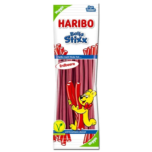  Haribo Balla Stixx Erdbeere, Fruchtgummi, 200g Beutel 8,15€/1kg