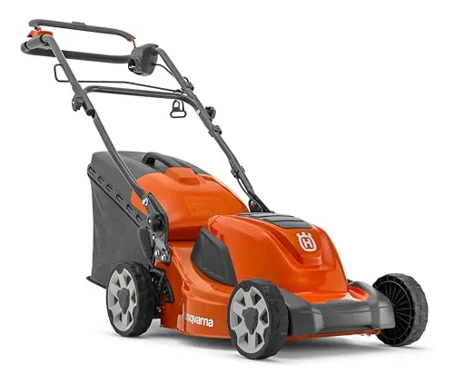 Husqvarna Elektro-Rasenmäher LC 141C - Rasenmäher für kleine bis mittelgroße Gärten, wartungsfrei mit ergonomischem, höhenverstellbarem Griff und leise im Betrieb für angenehmes Mähen.