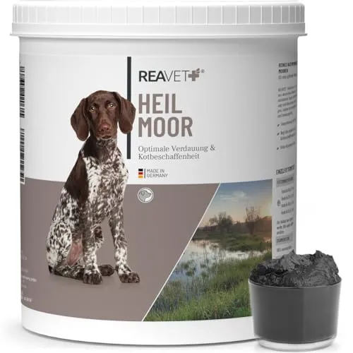 REAVET Heilmoor 1,3 kg - Tiergesundheit: 100% natürliches Moor zur Unterstützung der Magen-Darm-Aktivität bei Hunden, fördert Verdauung und Appetit – ideal für sensible Hunde.