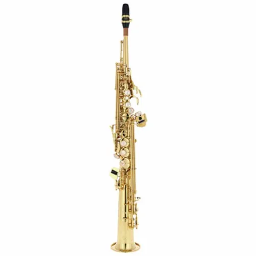 Selmer SA80 II Soprano Saxophon - Hochwertiges Sopransaxophon mit gerader Bauweise für einen klaren, warmen Klang. Inklusive wasserfestem Etui mit gepolsterten Schultergurten für einfachen Transport und sichere Aufbewahrung.