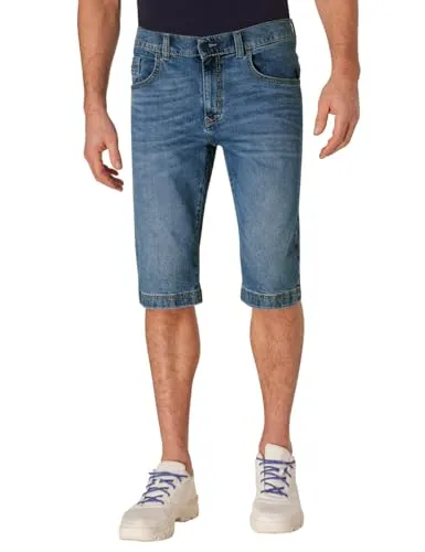 PIONEER AUTHENTIC JEANS Herren Bermuda Shorts ROUVEN | Modern Fit Jeans Shorts | Light Blue Denim - Bequeme Herren Bermuda Shorts aus flexiblen MEGAFLEX-Stoff für höchsten Tragekomfort. Ideal für die Freizeit, mit modernem Schnitt und unifarbenem Design.