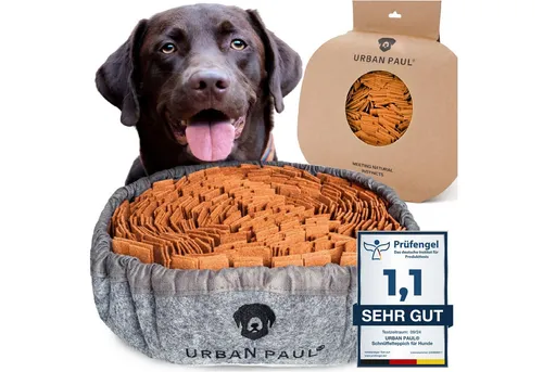 URBAN PAUL Tier-Intelligenzspielzeug Schnüffelteppich für Hunde - Robustes Intelligenzspielzeug für Hunde, fördert Konzentration und Wohlbefinden durch artgerechte Schnüffelarbeit, waschbar und größenverstellbar.