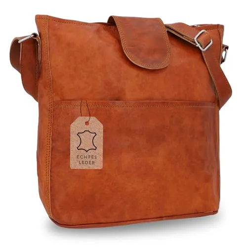 Gusti Leder Umhängetasche Jacqueline Damen – Vintage Echtleder Handtasche - Stylische Umhängetasche aus hochwertigem Ziegenleder im Vintage-Design. Ideal für jeden Anlass – ob Shopping oder Abendveranstaltung. Bietet genügend Platz für Deine Essentials und überzeugt durch ihre Langlebigkeit.