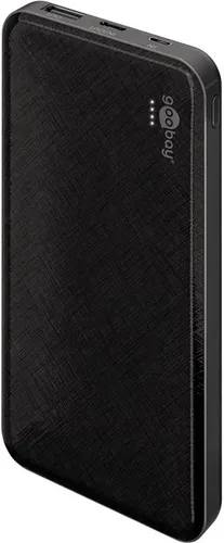 Powerbank Slimline 10.000 mAh - Schwarz - Kompakte Powerbank mit 10.000 mAh, ideal für unterwegs. Universelle Kompatibilität und schnelle Ladeoptionen für Smartphones und Tablets.