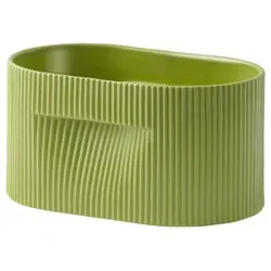 Muuto Ridge Pflanzentopf, höhe 13 cm, moosgrün