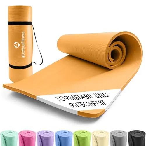 DoYourFitness Yogamatte rutschfest – Gelenkschonende Gymnastikmatte für Einsteiger & Fortgeschrittene - Sportmatte in zwei Größen (183cm x 61cm oder XXL 190cm x 100cm), rutschfest und gelenkschonend für vielseitiges Training zu Hause, im Park oder im Gym.