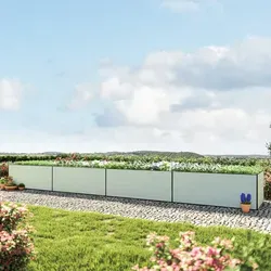 GFP Kingsize Hochbeet 771 x 77 x 77 cm - Aluminium eloxiert - Hochbeet 771 x 77 x 77 cm aus eloxiertem Aluminium: Ideal für den rückenschonenden Anbau von Obst und Gemüse. Modular erweiterbar und wartungsfrei, bietet es optimale Bedingungen für Ihre Pflanzen.