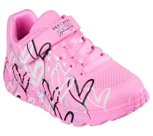 Skechers UNO Lite Love Levitate Sneaker - Stylische Sneaker in Hot Pink mit Maschinenwaschbarkeit und Air Cooled Memory Foam für ultimativen Komfort. Ideal für modebewusste Träger!