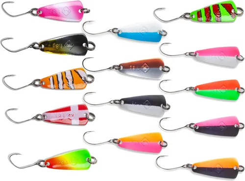 Iron Trout Flathead Spoon 1,8g - Forellenblinker, Sänger Farbe:GYR