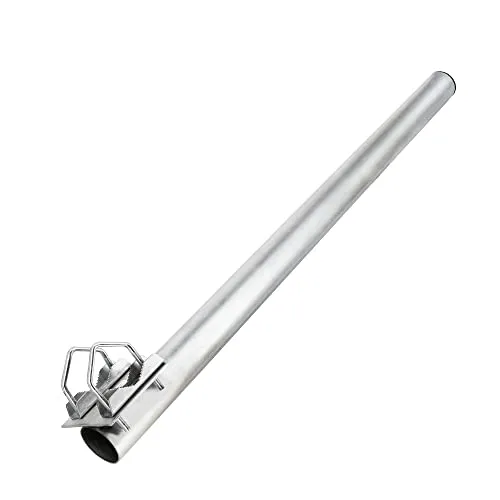 SkyRevolt Balkon-Halter 80cm für Satelliten-Schüssel - Hochwertige Halterung für Satelliten-Antennen, stabiler Stahlmast mit 2 Schellen, ideal für Balkon und vielseitige Montageoptionen.