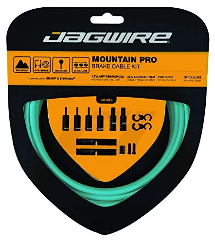 Jagwire Bremszug Mountain Pro Bianchi Celeste - Hochleistungs-Bremsperformance - Sonstige Fahrradteile: Der Jagwire Mountain Pro Bremszug bietet verbesserte Schaltpräzision und kraftvolle Bremsperformance dank kevlarverstärkter Außenhüllen und Slick-Lube Linern.