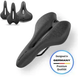 Alpensattel 3.0 Fahrradsattel für Damen und Herren - Ergonomischer Fahrradsattel mit Aussparung und Memory Foam, ideal für Citybike, E-Bike und Trekkingrad. Bequem und druckentlastend für lange Fahrten.