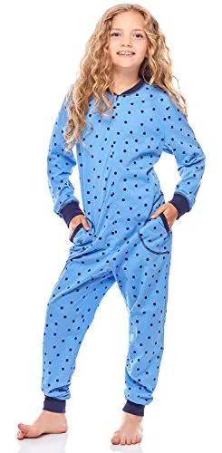 Merry Style Schlafanzug Mädchen Jumpsuit MS10-186 - Pyjama Overall aus 100% hochwertiger Baumwolle, ideal für empfindliche Haut. Bequem und stilvoll zum Schlafen und Entspannen zu Hause.