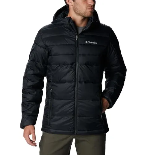 Columbia Buck Butte II Herren Isolierende Kapuzenjacke - Funktionsjacke mit Daunenimitat-Isolierung, wasserabweisend und ideal für kalte Wintertage. Verstellbare Kapuze und Kordelzug für optimale Passform und Schutz gegen Wind und Wetter.