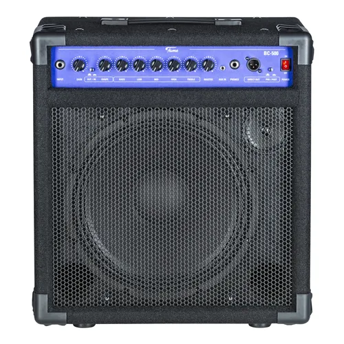 Fame BC-500 Bass Combo Verstärker - Leistungsstarker 500 Watt Bass Combo mit 12" Woofer, 5-Band-Klangregelung und praktischer Tilt-Back-Funktion. Ideal für Proberaum und Bühne!
