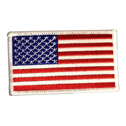 Aufnäher / Bügelbild - USA Army Flagge Fahne - weiß - 8,2 x 5,0 cm