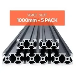 VEVOR 5er Set Aluprofil 1000mm Nutenprofil 2040 - Metall- & Legierung-Winkel, robustes 6063-T5 Aluminium, ideal für individuelle Konstruktionen und stabile Anwendungen.
