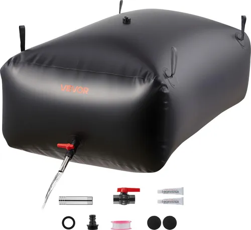VEVOR 540 L Wasserspeicherblase aus PVC - Robuste 540 L Wasserspeicherblase aus PVC für Outdoor-Bewässerung. Auslaufsicher, verschleißfest und einfach zu nutzen. Ideal für Wohnmobile und Notfälle.
