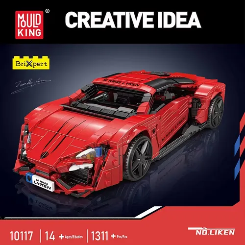 Mould King 10117 Lykan Hypersport Klemmbausteine | 1311 Teile | NEU OVP - Baukästen für kreative Köpfe, MOC - Meine eigene Kreation, bietet stundenlangen Spaß beim Bauen von detailgetreuen Fahrzeugmodellen.