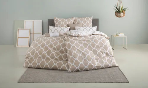 Home affaire Wendebettwäsche Alba, 135x200/155x220 cm - Bettwäsche-Sets aus 100% Baumwolle, hautfreundlich und mit Wendeoptik, ideal für einen modernen Landhauslook im Schlafzimmer.
