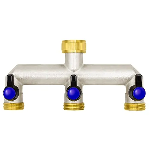 VARIOSAN 3-Wege Wasserverteiler 16591, 3/4", Messing, 3 Kugelhähne