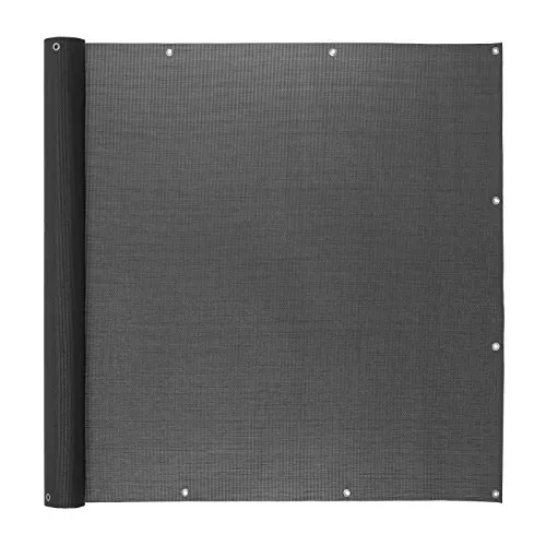 Ventanara® Balkonverkleidung Sichtschutz PVC Balkonumspannung Zaun Verkleidung Blende Windschutz Folie 300 x 75 cm Anthrazit