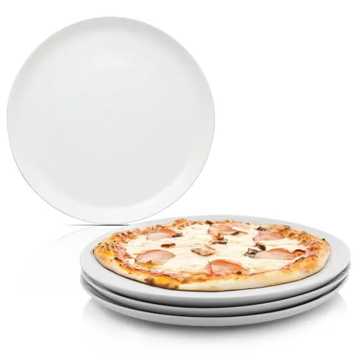 Sänger Pizzateller Set New Port 4 tlg, Porzellan Teller für Pizza - Perfektes 4er Set für Pizza-Liebhaber! Diese eleganten Teller aus hochwertigem Porzellan sind kratzfest und hitzebeständig, ideal für gesellige Abende mit Freunden und Familie. Pflegeleicht und vielseitig einsetzbar.
