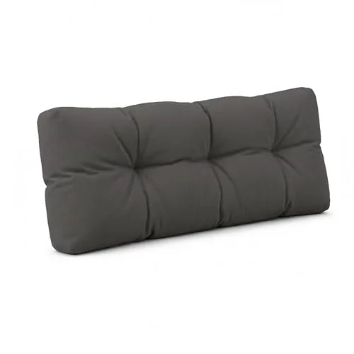POKAR Palettenkissen 120x40, Anthrazit – Bequeme Auflage für Europaletten - Hochwertiges Rückenkissen 120x40x12cm für Europaletten. Ideal zur Umgestaltung in bequeme Möbelstücke für Garten, Terrasse oder Wohnzimmer. Robuste Stoffe sorgen für Langlebigkeit und Komfort.