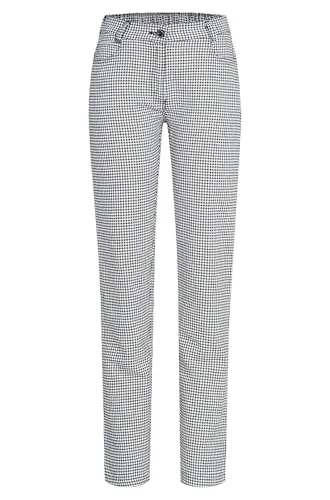 Damen Hose "5319" Pepita - 40 - Arbeits- & Schutzkleidung mit klassischem Pepita-Muster, elastischem Gummibund für optimalen Sitz und Bewegungsfreiheit – ideal für den Gastro-Alltag.