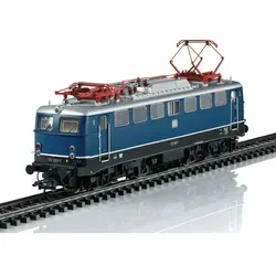 Märklin 37108 H0 E-Lok BR 110.1 der DB - Elektrolokomotive mit Kobaltblau schwarzer Grundfarbgebung, detailgetreu im Betriebszustand um 1973