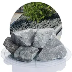 Diabas Ziersplitt grau 32-56 mm - 25 kg Sack - Vielseitiger Ziersplitt aus robustem Diabas für kreative Gartengestaltung. Ideal für Wege, Beete und Terrassen – frostbeständig und langlebig.