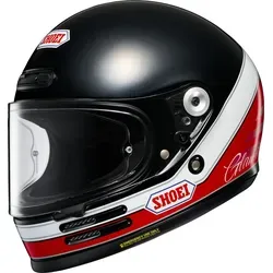 Shoei Glamster 06 Abiding Helm, schwarz-weiss-rot, Größe S - Motorradhelm mit ECE 22.06 Zertifizierung, leichtes Gewicht von ca. 1300 g und sicherem Doppel-D-Verschluss für optimalen Tragekomfort und Sicherheit.