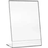 HMF 46934 Acryl Tischaufsteller Schräg DIN A4 Hochformat Glasklar