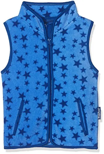 Playshoes Fleece Weste Unisex Kinder Outdoor-Oberteil, blau Sterne, 86 - Weste für Mädchen, atmungsaktiv und mit Eingrifftaschen. Ideal für Outdoor-Aktivitäten dank hochwertigem Fleece und Kinnschutz für zusätzlichen Komfort.
