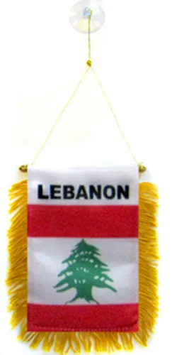 Wimpel LIBANON 15x10cm - LIBANESISCHE Mini Flagge 10 x 15 cm - Auto Pennant spez