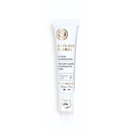 Yves Rocher ANTI-AGE GLOBAL Augenpflege 15 ml - Augencreme mit leichter Gel-Textur, reduziert Falten und Augenringe sofort für einen strahlenden Blick. Enthält über 94% natürliche Inhaltsstoffe und ist dermatologisch getestet.