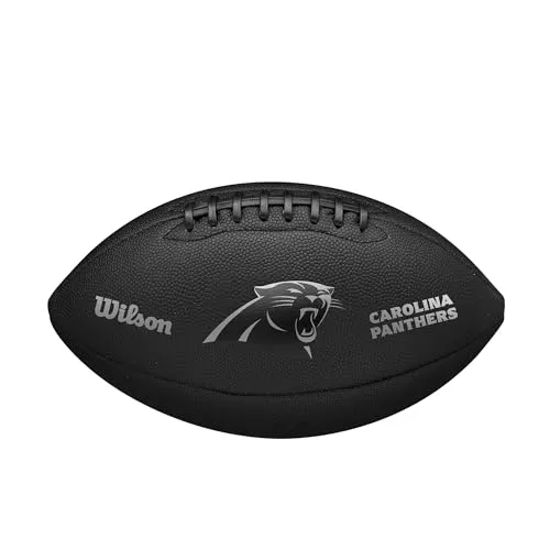 Wilson NFL Team Metallic Premiere Carolina Panthers Ball WF4015805XB, Unisex American Football Balls, Black, 9 EU