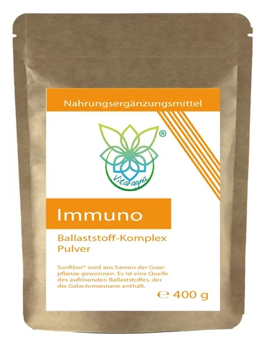 VITARAGNA Sunfiber Immuno Ballaststoff-Komplex - Ergänzungsmittel für allgemeines Wohlbefinden, enthält hochwertigen Sunfiber aus der Guarpflanze. Ideal zur Unterstützung der Verdauung und Versorgung für 1 Monat.