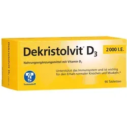 Dekristolvit D3 2.000 I.e. Tabletten - Nahrungsergänzungsmittel zur Unterstützung des Immunsystems und Erhalt von Knochen und Muskeln, gluten- und laktosefrei für optimale Verträglichkeit.