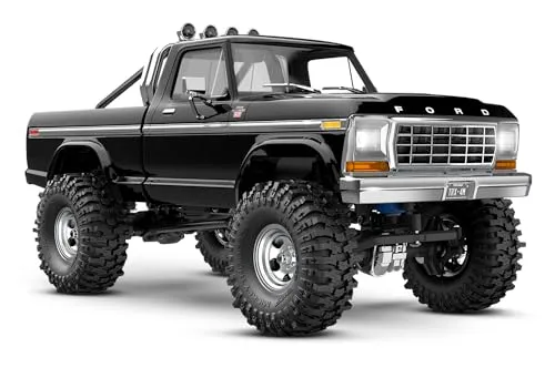 Traxxas TRX-4M Ford F150 4X4 Lifted - Schwarz - RC-Modelle mit High Trail Performance, ideal für Indoor- und Outdoor-Abenteuer, ausgestattet mit ölgefüllten Stoßdämpfern und einer angehobenen Bodenfreiheit für beste Geländegängigkeit.