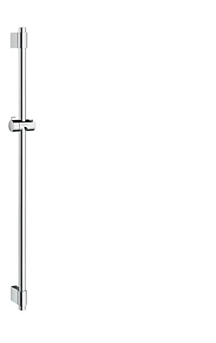 hansgrohe Unica Varia Brausestange 27356000 - Brausestange aus verchromtem Messing, 105 cm lang, mit variablen Lochabständen und geräuschloser Neigungswinkelverstellung für flexiblen Duschkomfort.