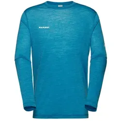 MAMMUT Tree Wool FL Longsleeve Herren Langarmshirt - glacier blue melange (L) - Hochwertiges Funktionsshirt aus Merinowolle für optimalen Tragekomfort. Ideal für Outdoor-Aktivitäten und vielseitig einsetzbar.
