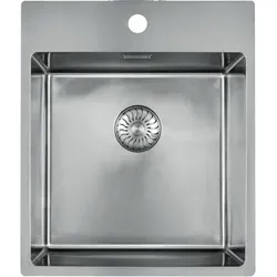 CARESSI 1-Becken Spüle CABLA 708225 - Edelstahlspüle mit Hahnbank - Sanitäranlagen & Zubehör, handgefertigte Edelstahlspüle mit hoher Materialstärke für optimale Hygiene und vielseitige Einbaumöglichkeiten.