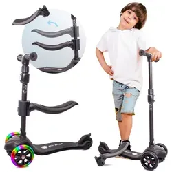 Kinder Roller Scooter Cityroller LED 3in1 - Vielseitiger Spaß für die Kleinsten - Roller, Dreirad und Laufrad in einem! Ideal für Kinder von 3-7 Jahren, fördert die Motorik und sorgt für sicheren Fahrspaß.