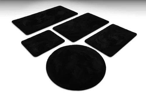 Wecon Home Basics Badematte "Joris", rund, schwarz, Ø 90cm - Die runde Badematte "Joris" mit rutschhemmender Beschichtung sorgt für sicheren Stand und höchsten Komfort. Ihr weicher Flor von 20 mm verwandelt dein Badezimmer in eine Wohlfühloase. Pflegeleicht und strapazierfähig, ideal für den täglichen Einsatz.