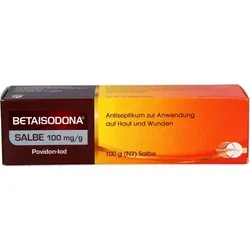 Betaisodona Salbe 100 G - Arzneimittel zur antiseptischen Wundbehandlung, ideal für Druckgeschwüre und oberflächliche Wunden. Enthält 100 mg/g Povidon-Iod für effektive Keimtötung.