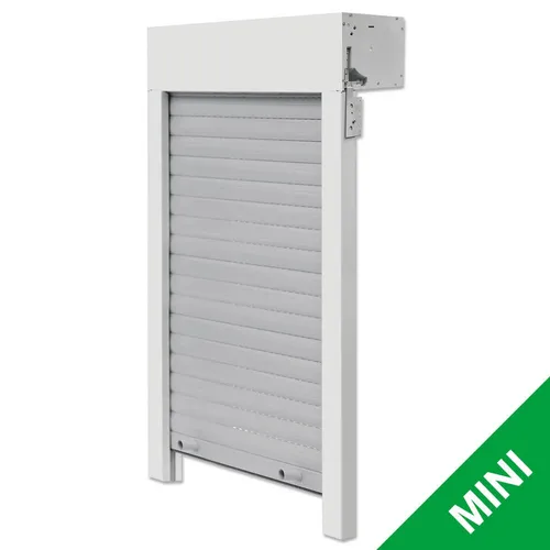 Schellenberg 20097 Aufsatzrollladen Komplettset PVC Mini - 80 x 100 cm - Fensterläden: Rolladen mit integrierter EPS-Dämmung für optimalen Wärme- und Schallschutz, ideal für Neubau und Sanierung, inklusive umfangreichem Zubehör zur Selbstmontage.