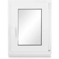 Kellerfenster Kunststoff weiß Dreh-Kipp 50x95 cm DIN Rechts 3-fach Verglasung - Hochwertiges Dreh-Kipp-Fenster aus Kunststoff mit 3-fach Verglasung für optimale Isolierung. Ideal für Keller und Gartenhäuser, langlebig und wetterfest.
